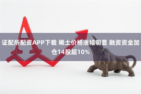 证配所配资APP下载 稀土价格涨幅明显 融资资金加仓14股超10%